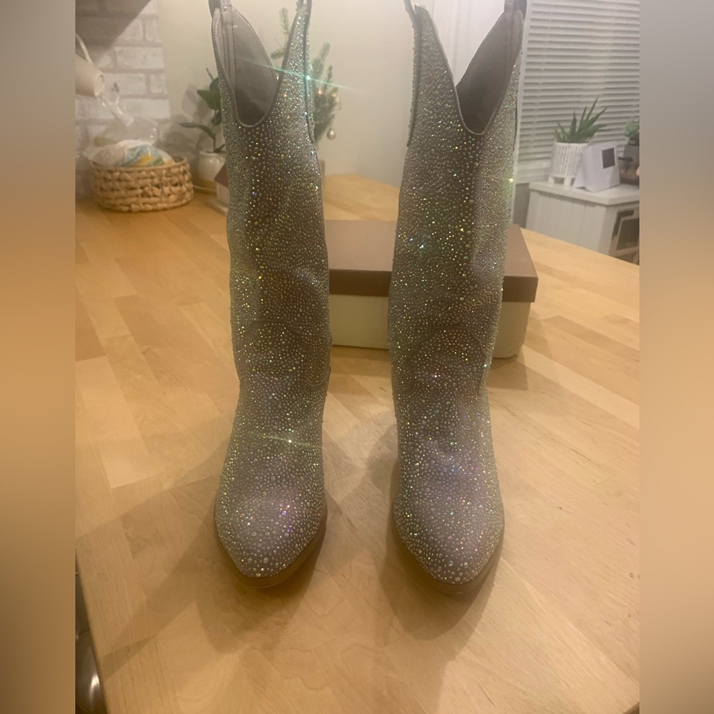 Rhinestone Western Cowgirl Boots